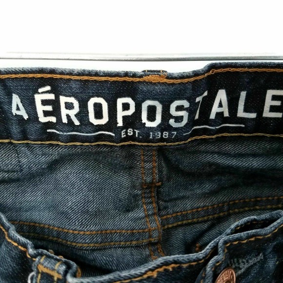 Aeropostale Mens Jeans Essex Classic Straight Blue Pockets Button Fly 28 x 30 - Picture 9 of 12